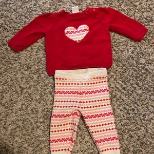Baby Girl Gymboree heart outfit -perfect for Valentines Day!